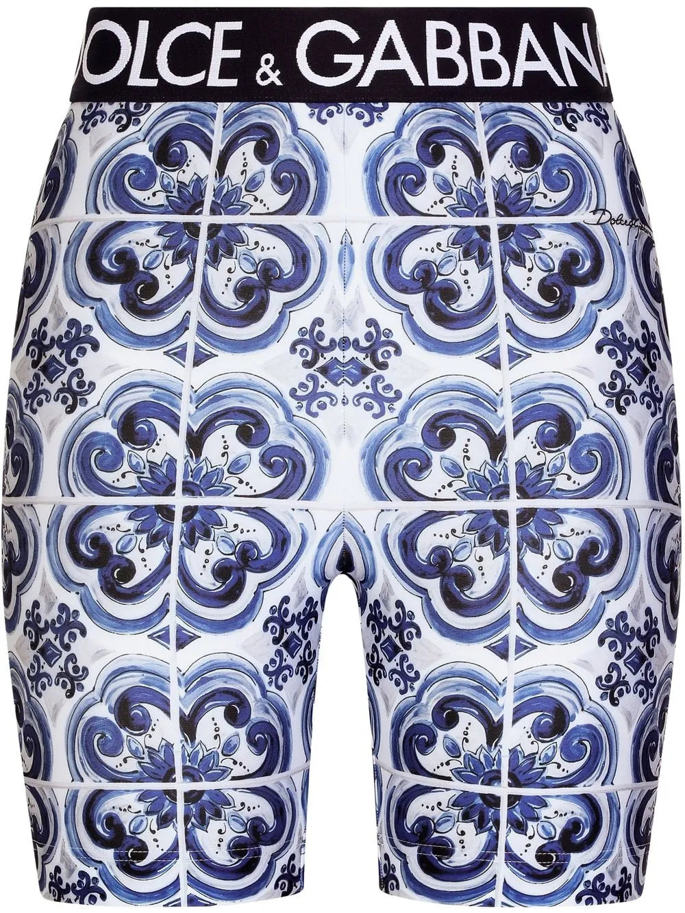 Majolica-Print Cycling Shorts