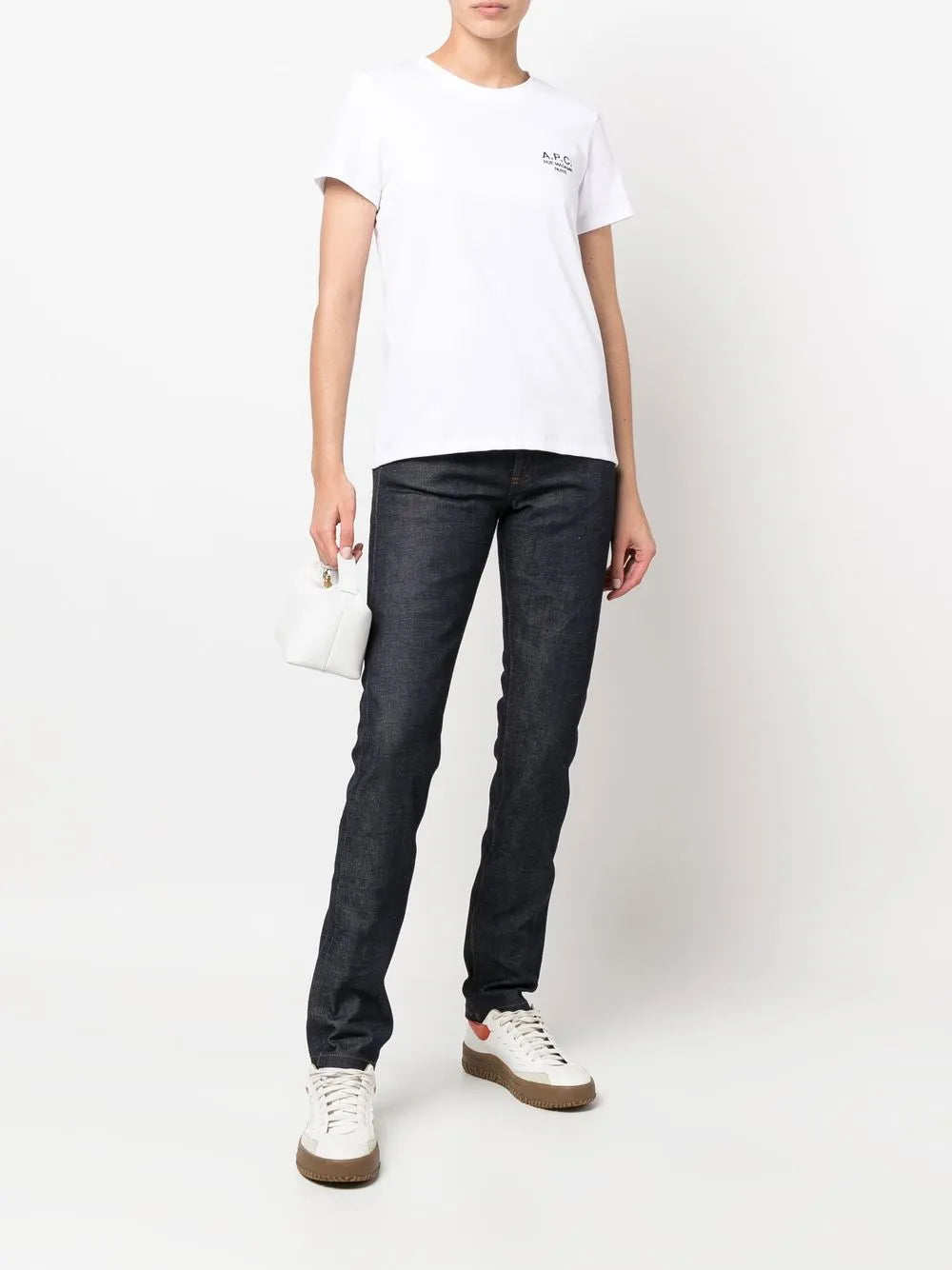 Contrasting-Stitch Detail Jeans