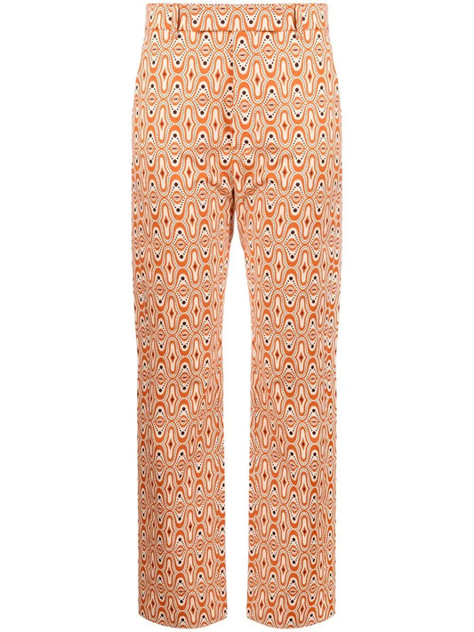 Abstract-Print Trousers