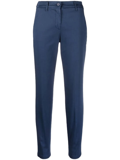 Logo-Patch Slim-Fit Cropped Trousers