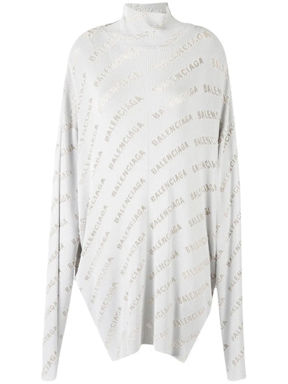 Logo-Print Ribbed-Knit Jumper