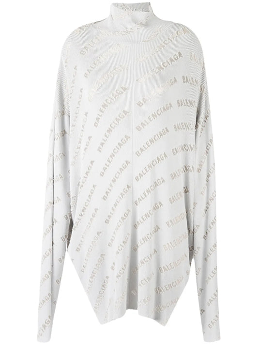 Logo-Print Ribbed-Knit Jumper