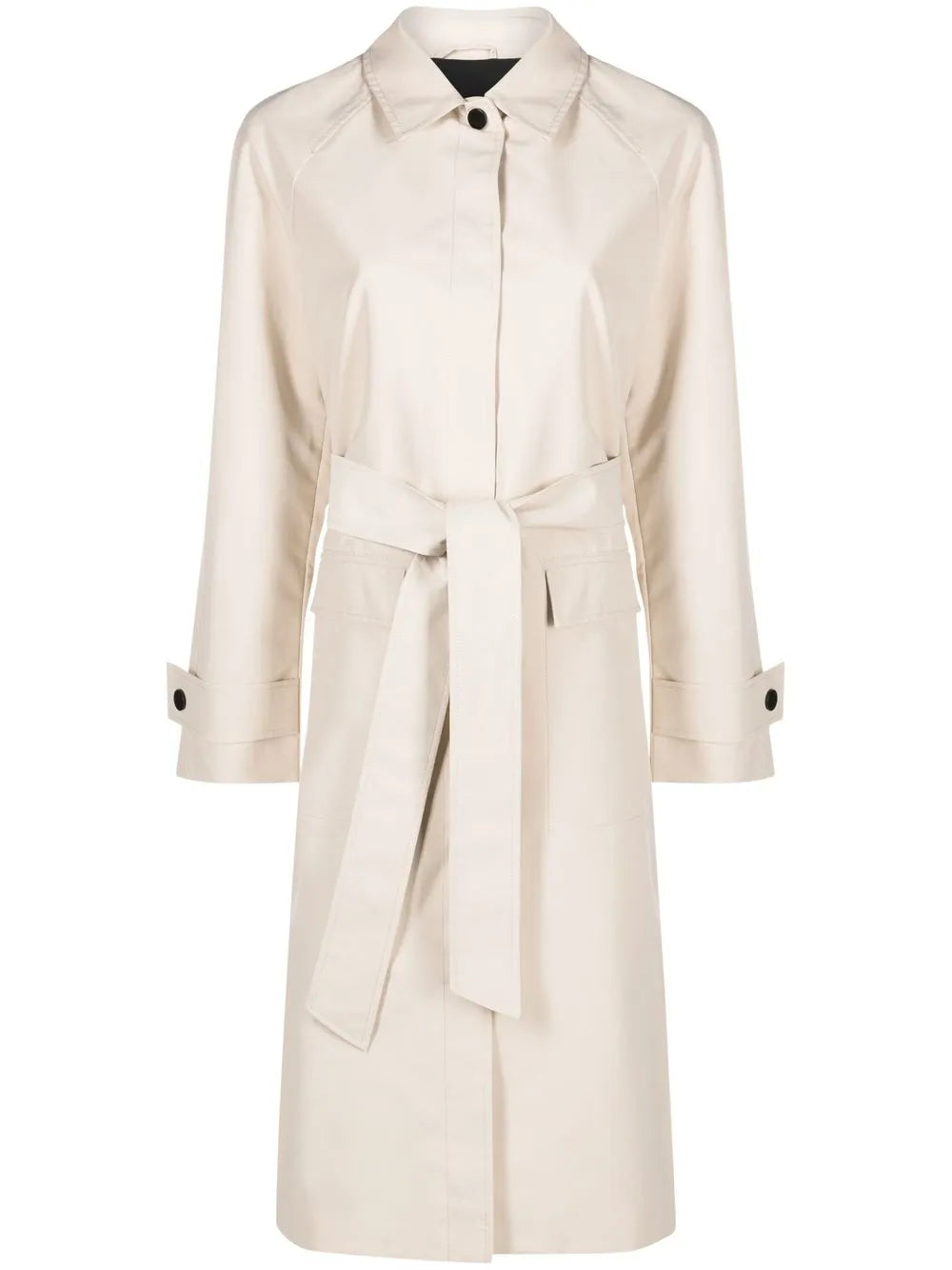 Single-Breasted Belted-Waist Coat