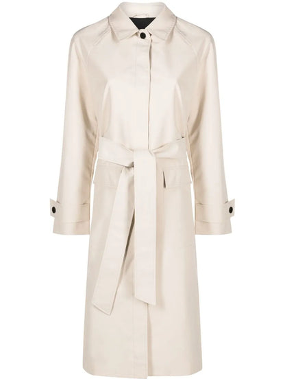 Single-Breasted Belted-Waist Coat
