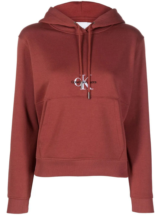Chest-Logo Drawstring Hoodie