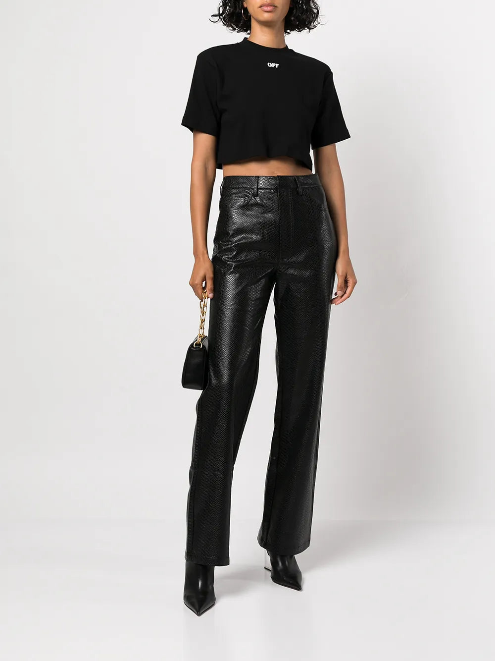 Cropped Logo-Print T-Shirt