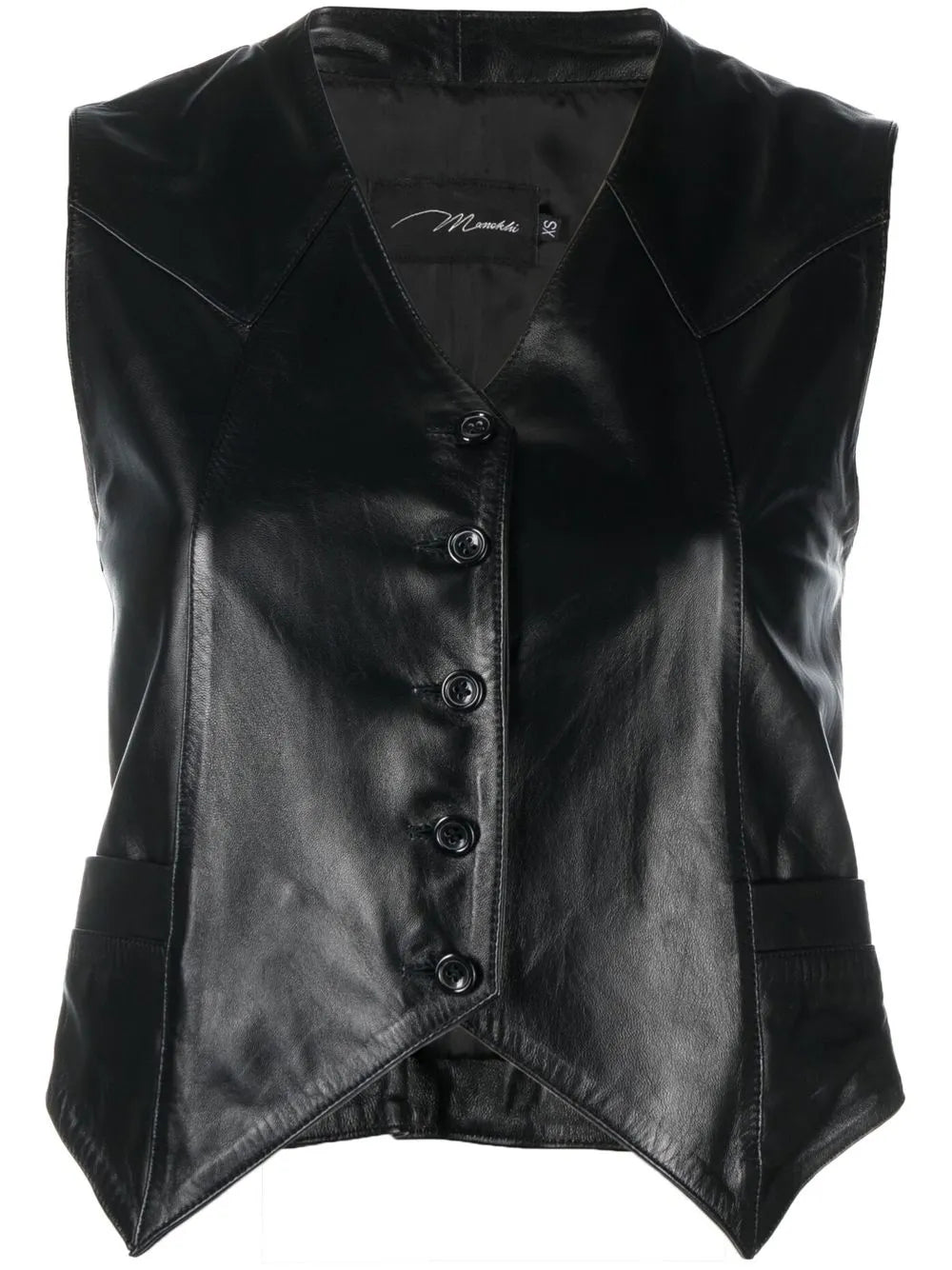 Harlow Cropped Leather Vest