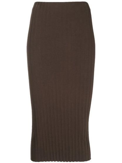 Capri Ribbed Midi Skirt