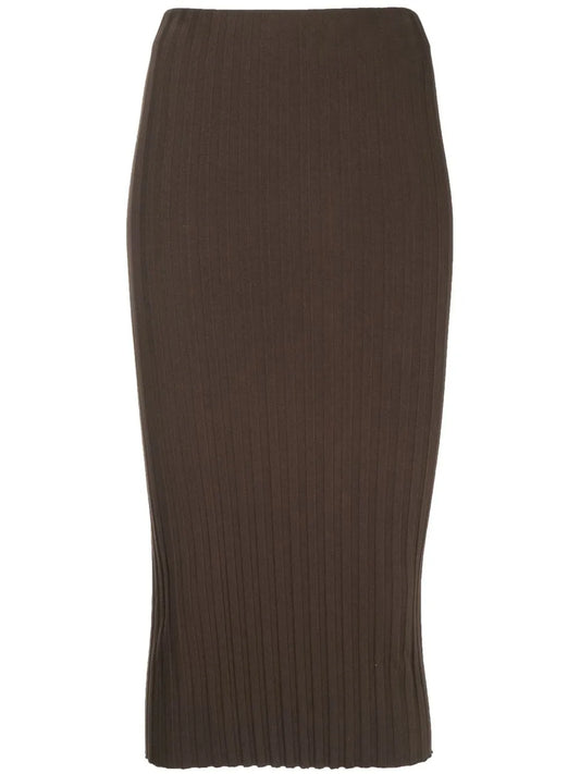Capri Ribbed Midi Skirt
