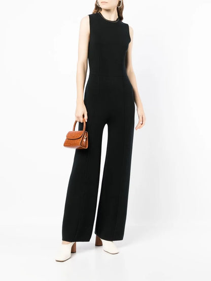 Fine-Ribbed Tailored Jumpsuit