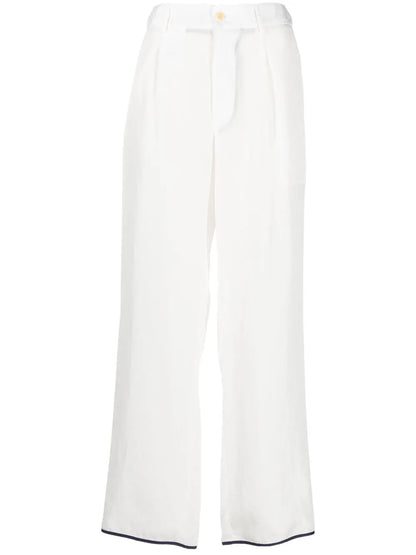Contrasting-Trim Detail Trousers