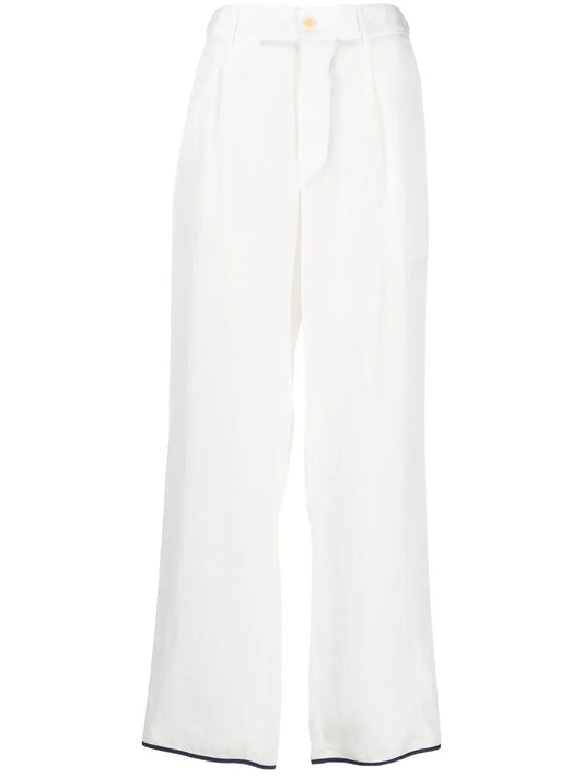 Contrasting-Trim Detail Trousers