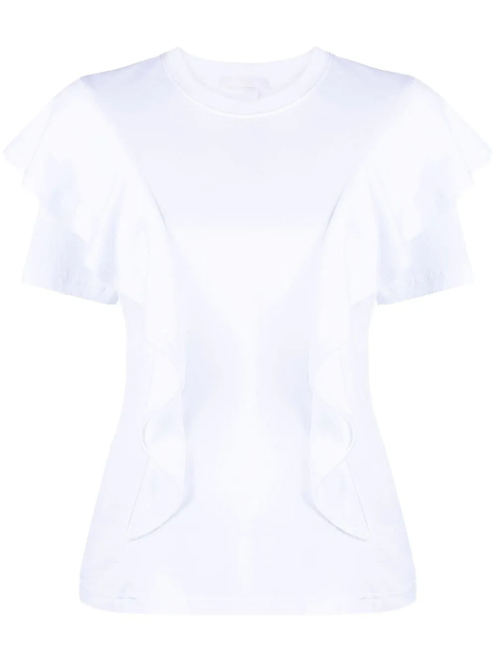 Ruffled Cotton T-Shirt