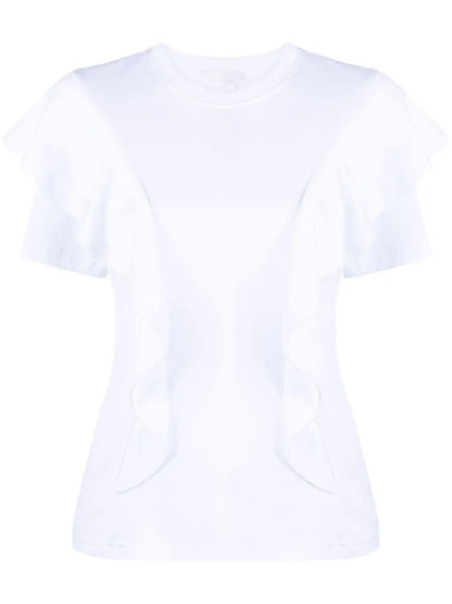 Ruffled Cotton T-Shirt