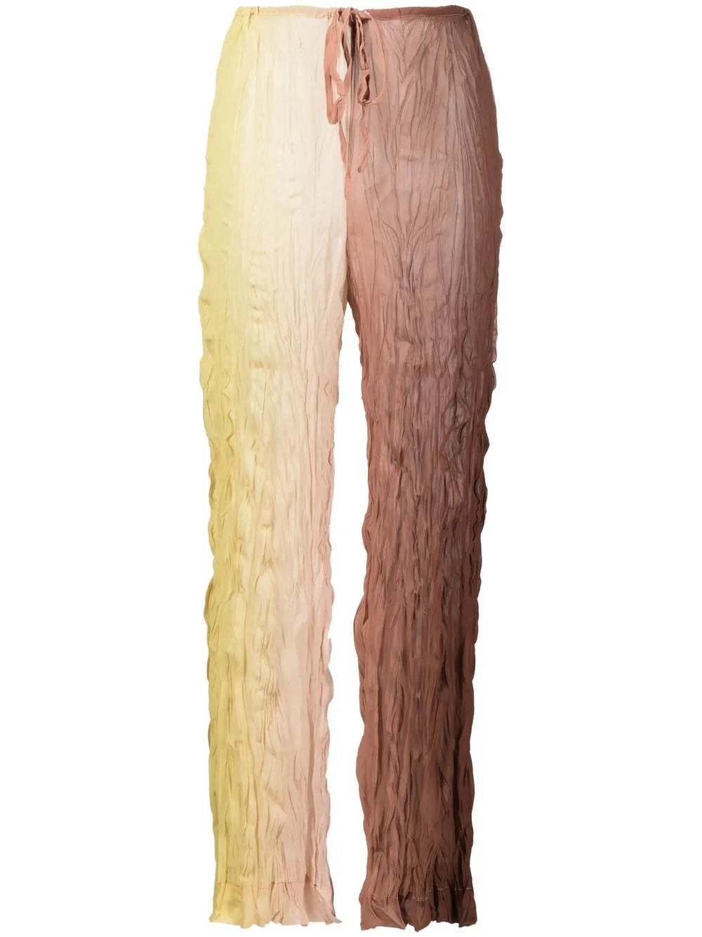 Ruched Ombré-Effect Trousers