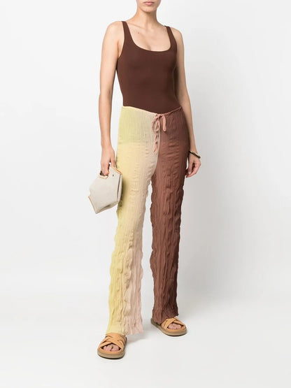 Ruched Ombré-Effect Trousers