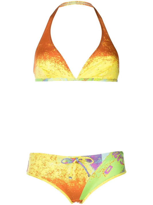 Graphic-Print Bikini Set
