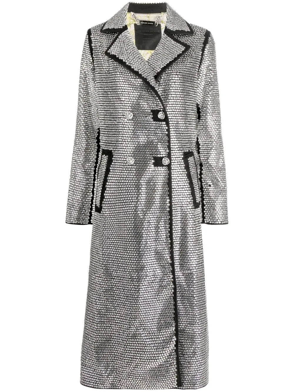 Crystal-Embellished Long Coat