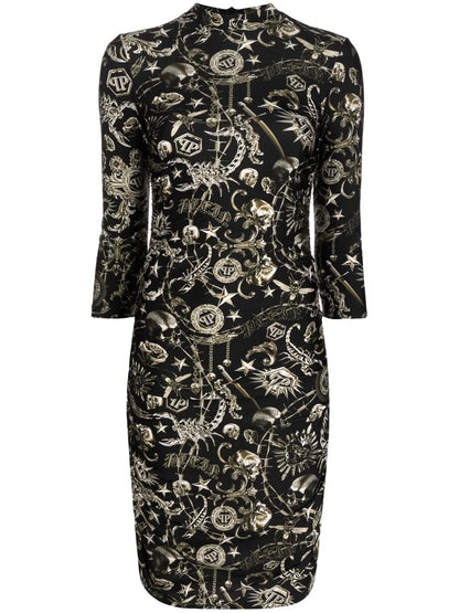 Scorpion-Print Mini Dress
