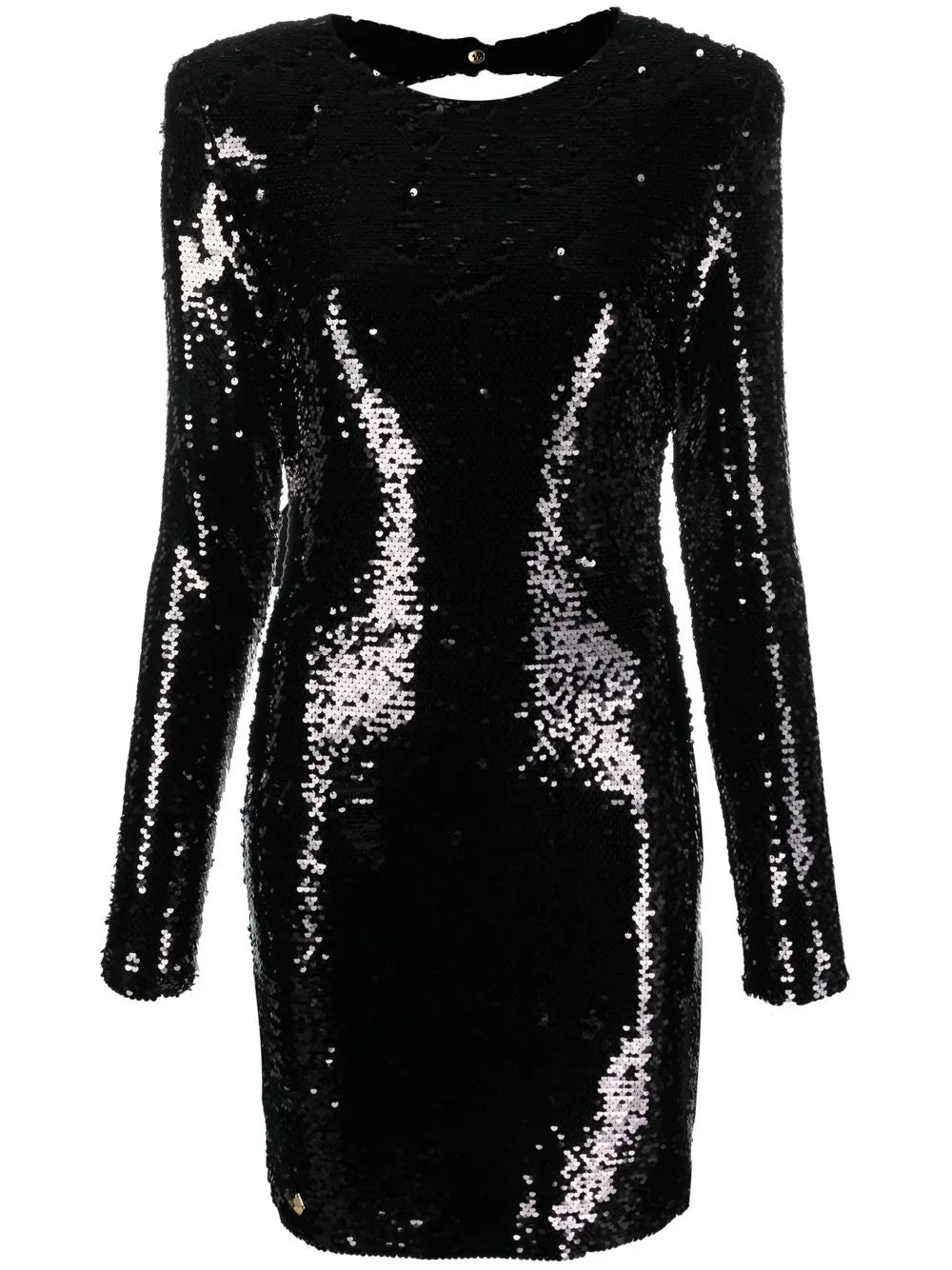 Long-Sleeved Sequin-Embellished Dress