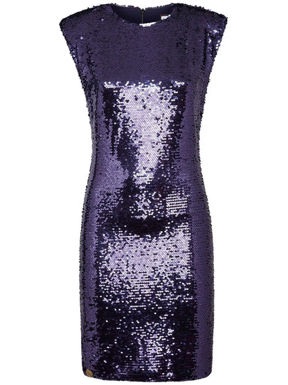 Sequin-Embellished Sleeveless Dress