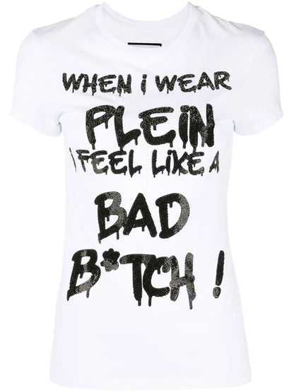 Sexy Pure Rhinestone-Embellished T-Shirt
