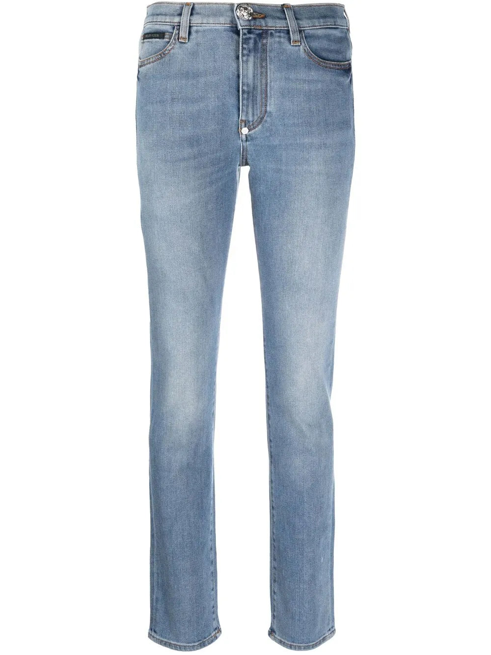 Mid-Rise Slim-Cut Jeans