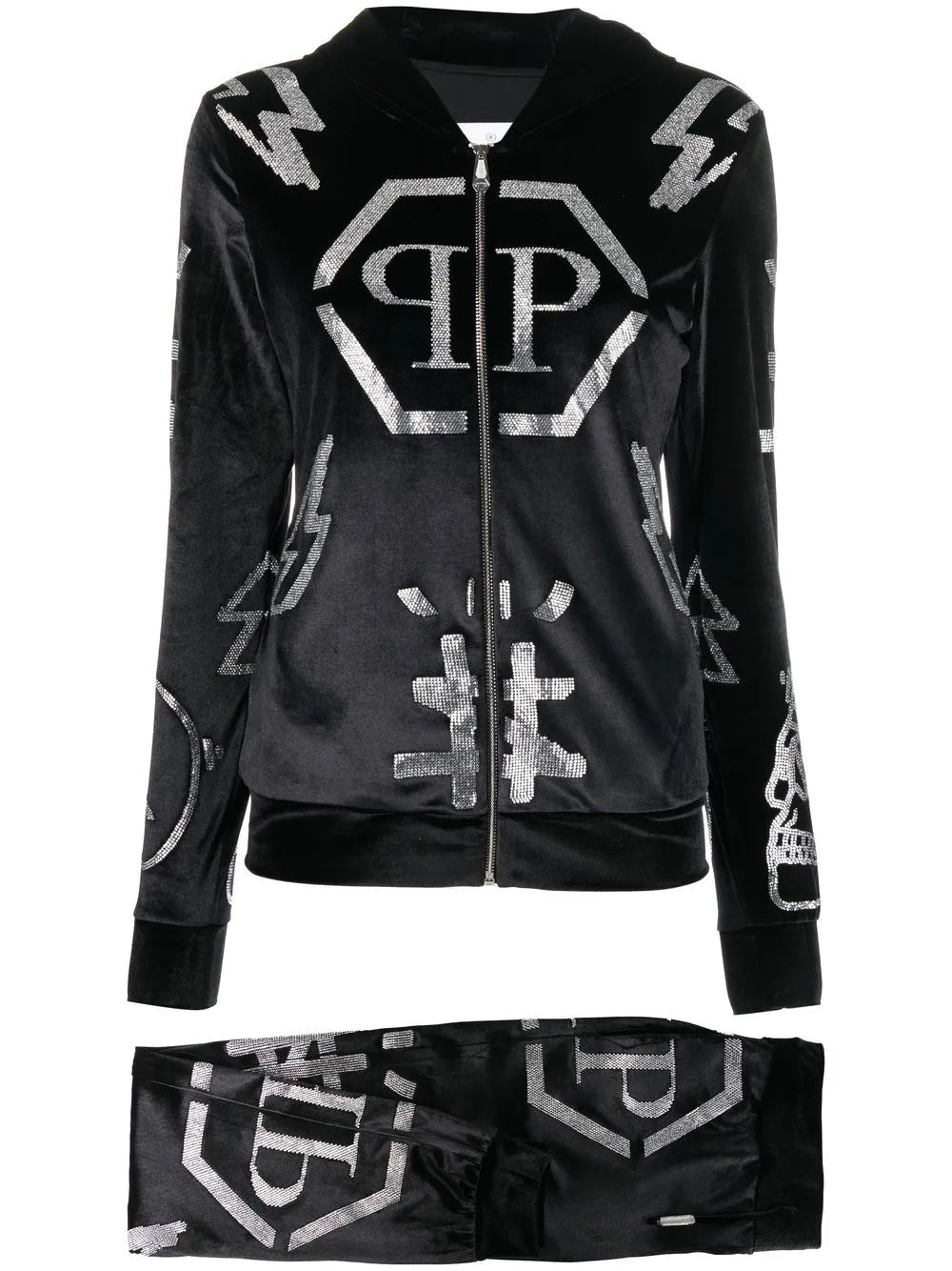 Logo-Studded Hoodie Tracksuit