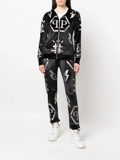 Logo-Studded Hoodie Tracksuit