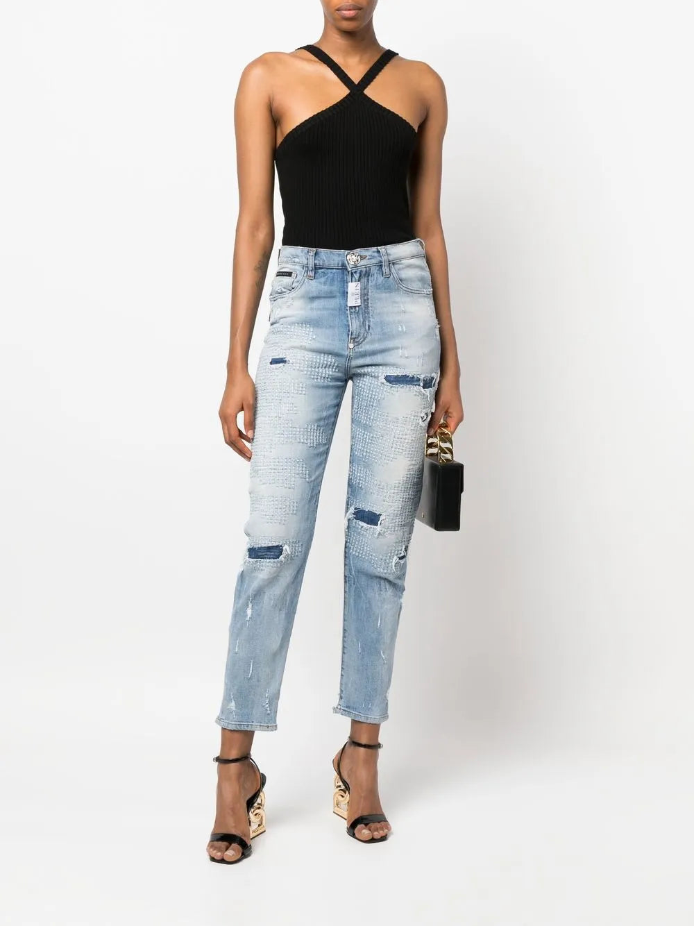Distressed Mom Jeans