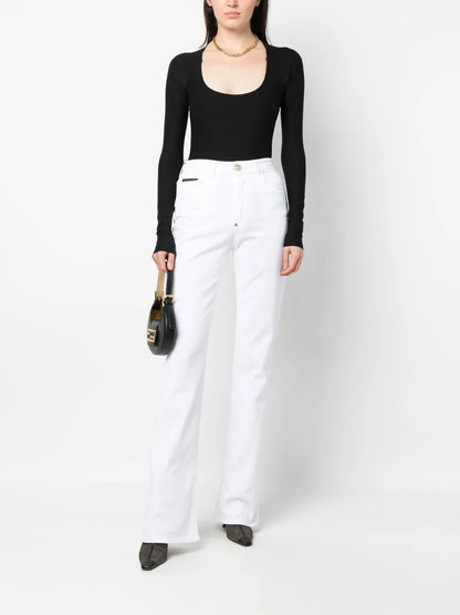 High-Waisted Flared Jeans