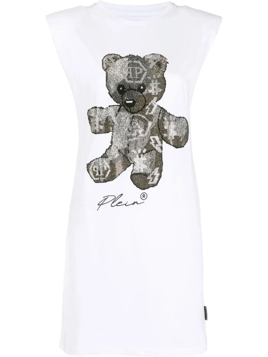 Crystal-Embellished T-Shirt Dress