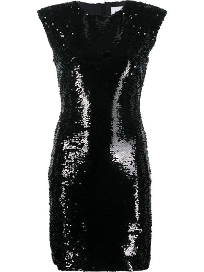 Sequin-Embellished Sleeveless Dress
