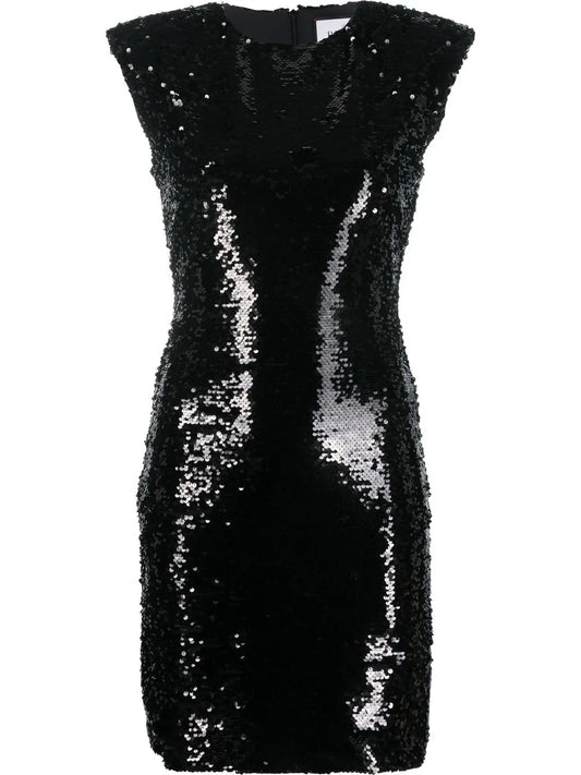 Sequin-Embellished Sleeveless Dress