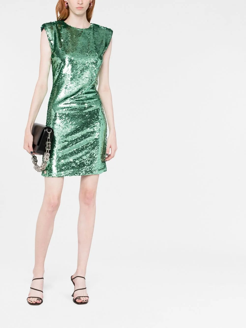 Sequin-Embellished Sleeveless Dress