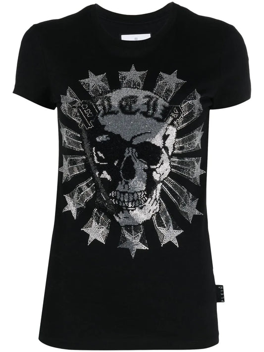 Sexy Pure-Fit Skull Strass T-Shirt