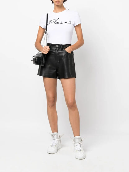 Script Logo Crystal-Embellished T-Shirt