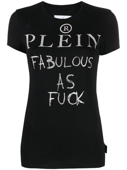Sexy Pure Rhinestone-Embellished T-Shirt