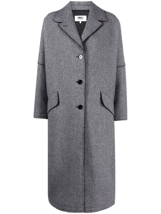 Single-Breasted Tweed Coat