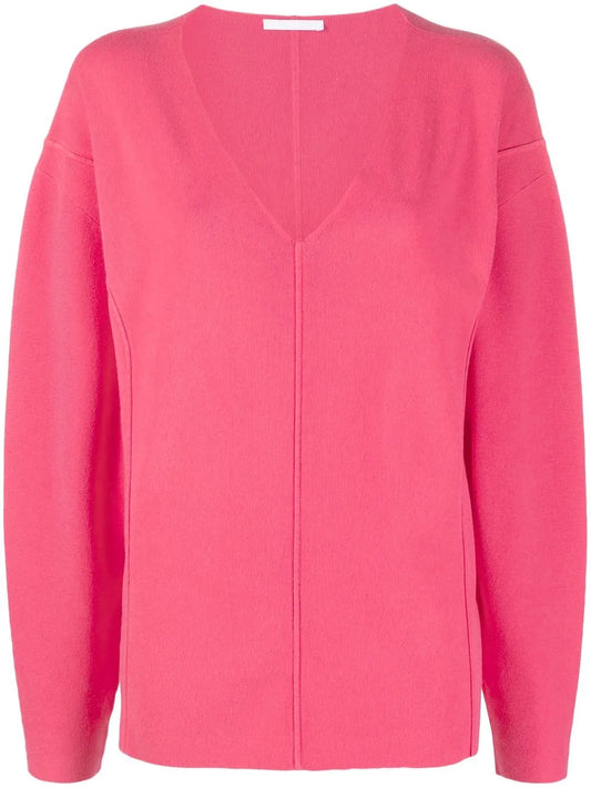 V-Neck Puff-Sleeve Jumper