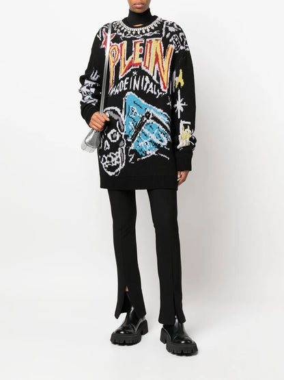 Grafitti-Print Sweatshirt