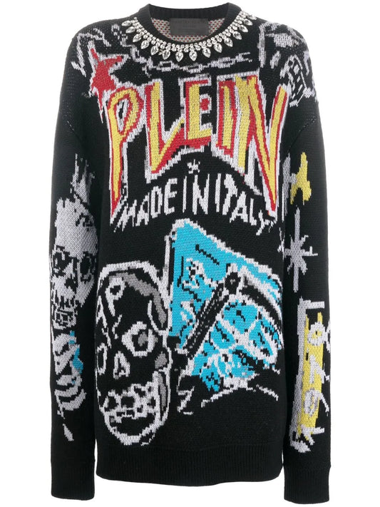 Grafitti-Print Sweatshirt