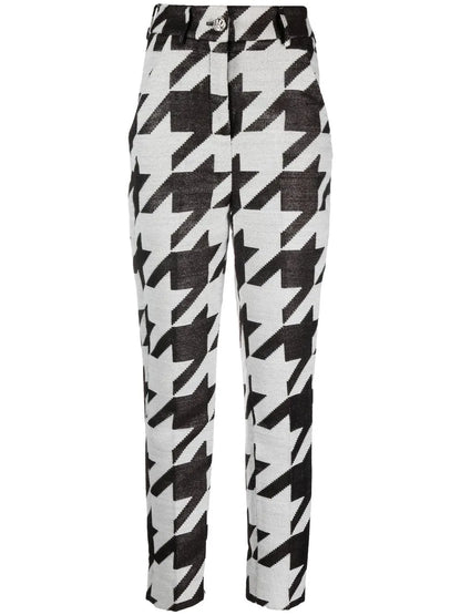 Houndstooth-Check Trousers