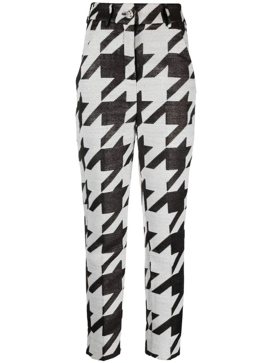 Houndstooth-Check Trousers