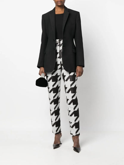 Houndstooth-Check Trousers