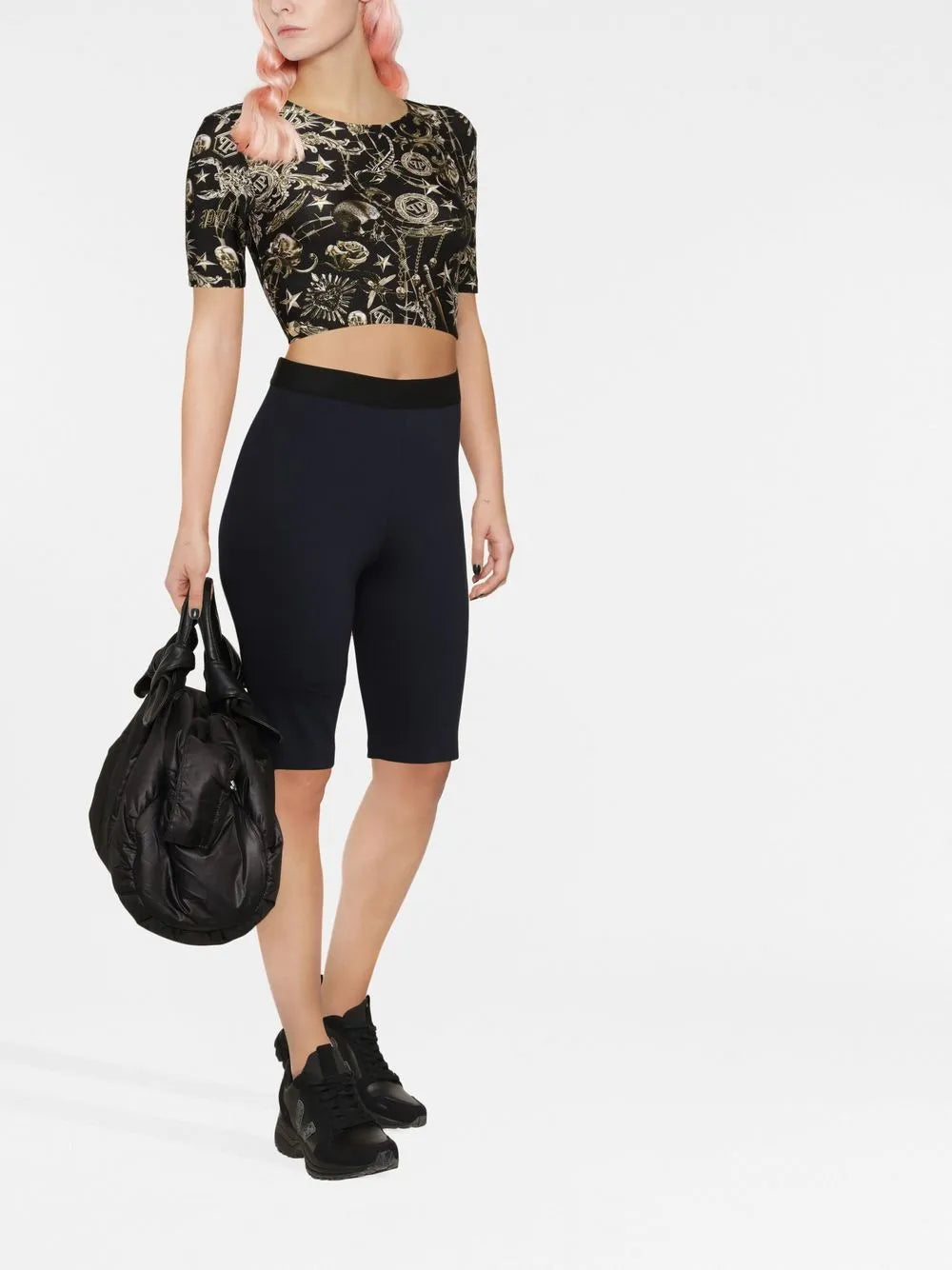Graphic-Print Cropped T-Shirt