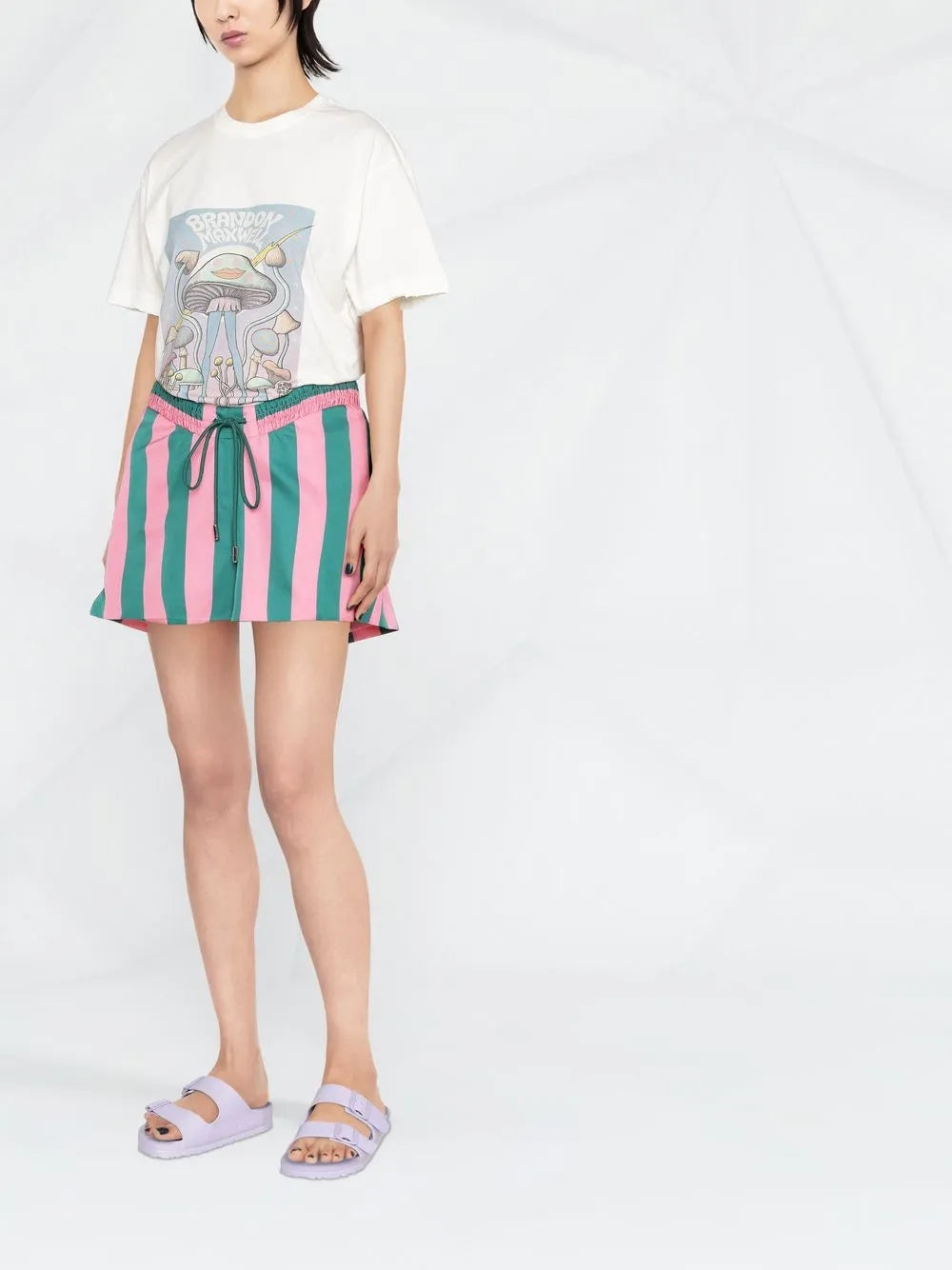 Striped Drawstring Shorts