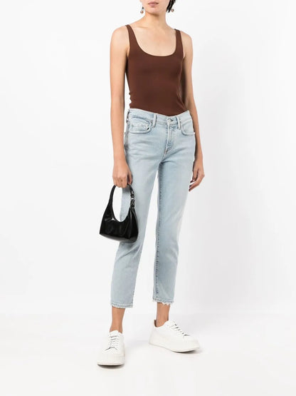 Mid-Rise Cropped Jeans