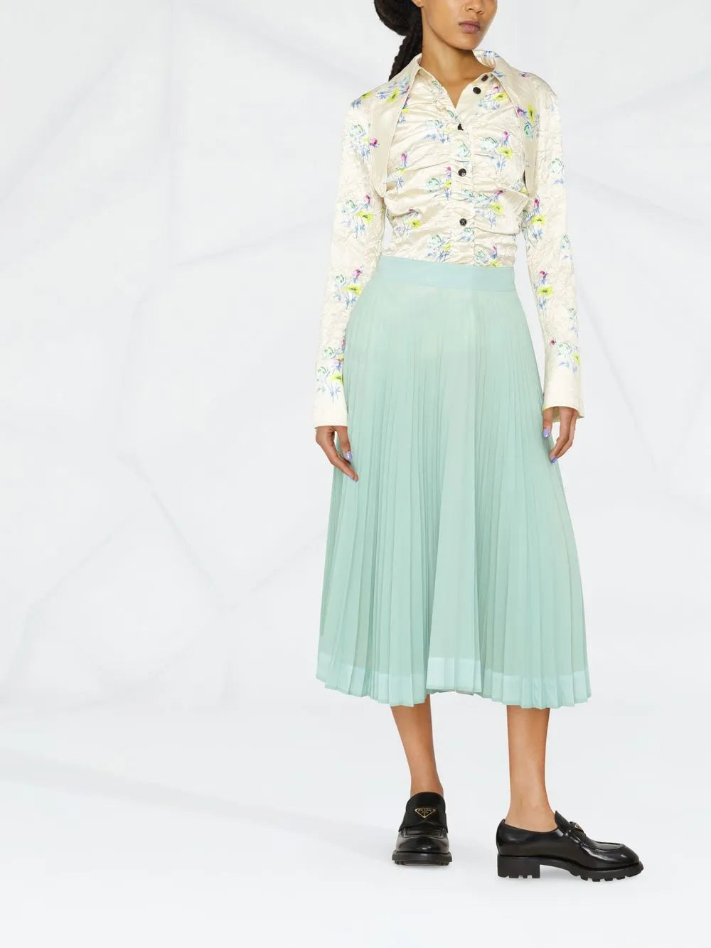 Pleated Midi Skirt