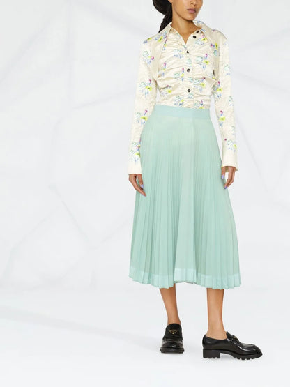 Pleated Midi Skirt